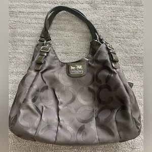 Gray Coach Hobo 3 compartment bag